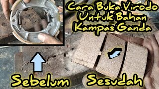 CARA MELEPAS KAMPAS REM DARI BESINYA || CARA BUKA KAMPAS REM UNTUK MEMBUAT KAMPAS GANDA MOTOR MATIK