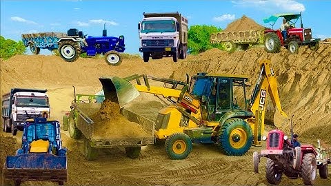 JCB 3dx Backhoe Maschine fully Loading Mud in Mahindra 475 JCB khudai work #jcb #jcbmitikhudai