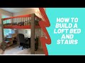 How to build a loft bed with stairs #loftbed