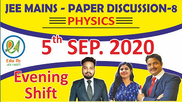 JEE Main 2020 September 05th Question Paper| 2nd shift|Physics solution| JEE Main 2020 September