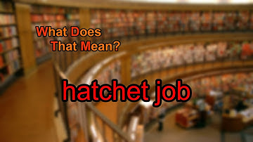 What does hatchet job mean?