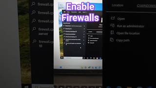 Enable Disable firewalls in windows 11#youtubeshorts #windows #shorts #tricks