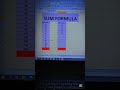 "🚀 Boost Your Excel Skills: Sum Formula Tutorial 🔥💻🎯" #viral #shorts