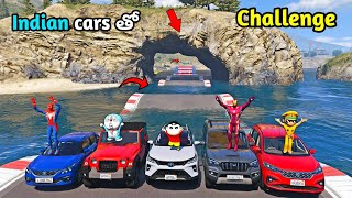 gta 5 water tunnel ramp challenge Indian cars | gta 5 Indian cars ramp challenge telugu