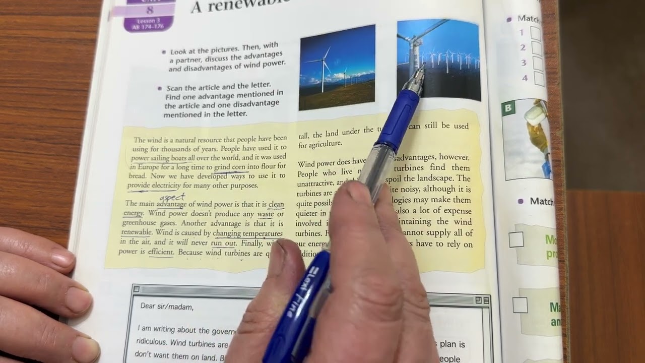 الوحدة الثامنه / قطعة الدرس A renewable resource