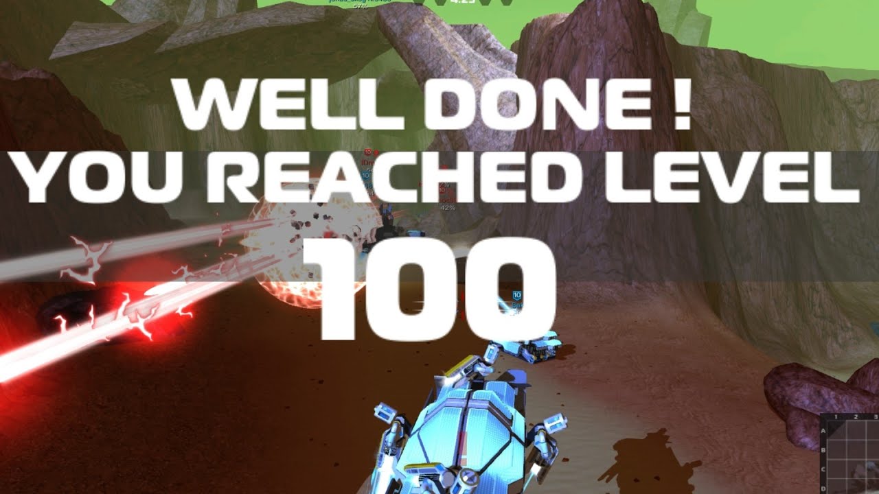 RoboCraft Level 100 celebration