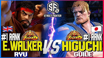 SF6 ▰ EndingWalker (#1 Rank Ryu) Vs Higuchi (#1 Rank Guile) ▰ Street Fighter 6 High level Gameplay