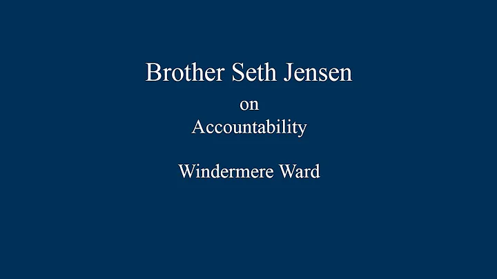 Seth Jensen on Accountability