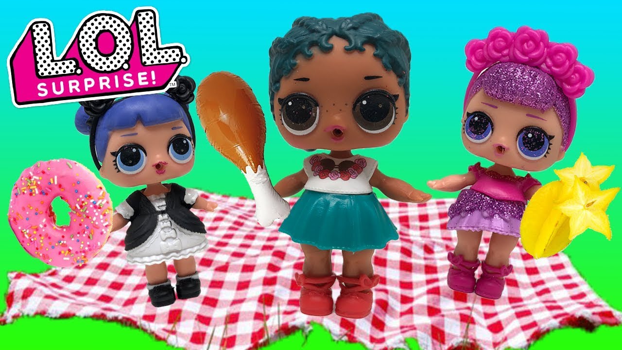 Lol Surprise Dolls Picnic With Sugar Queen, Mc Swag, Midnight, Beats &  Coconut Qt & Learn Colors! - Youtube