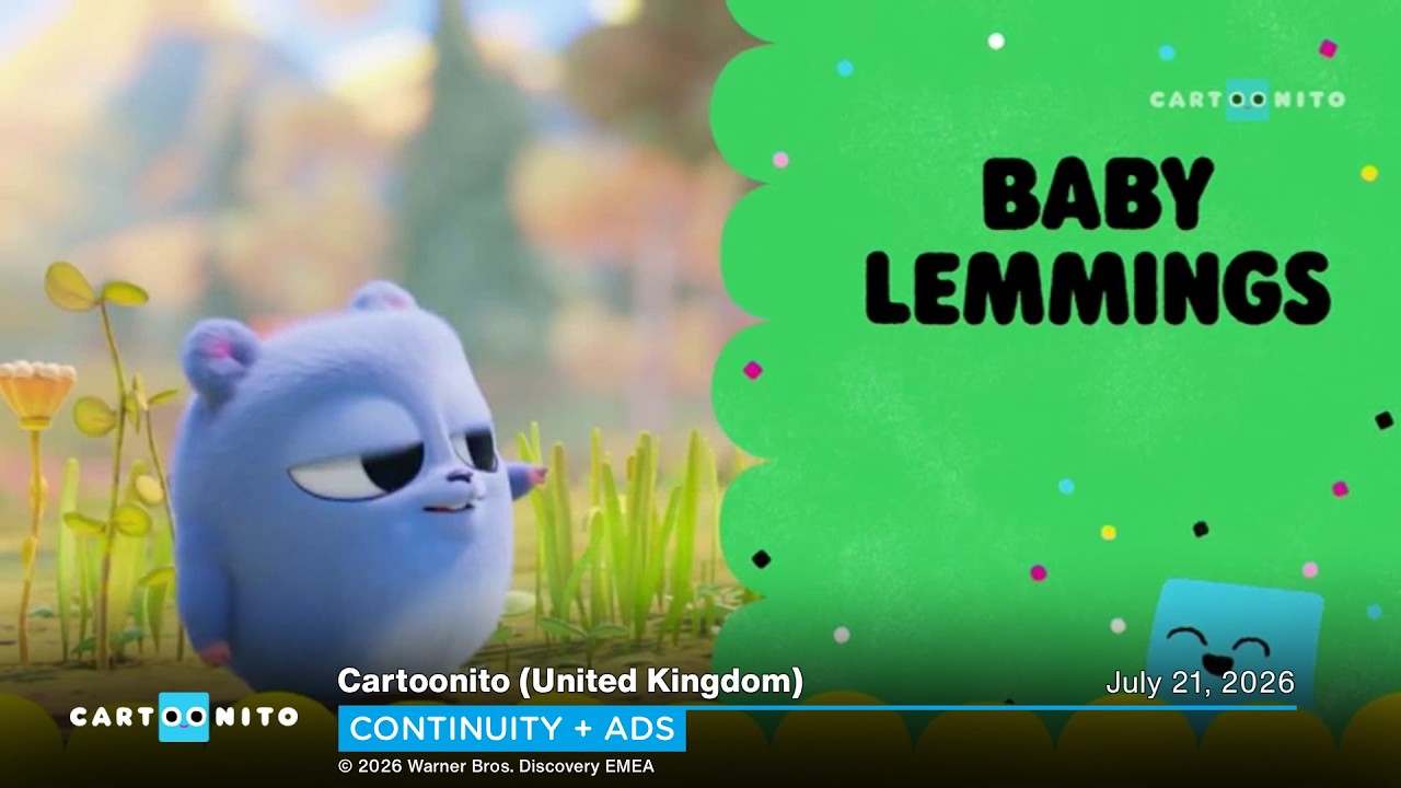 Cartoonito (UK) continuity + ads | July 21, 2026