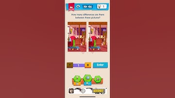 IQ Boost Level 46🎉 how many difference in pictures #gaming #puzzlegame #trending #challenge #iqtest