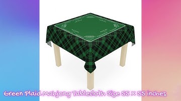 Christmas Plaid Mahjong Tablecloth Size 55 x 55 inches