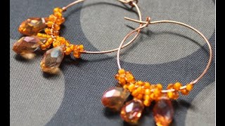 Drop of Honey Teardrop Earrings Loop Wire Jewelry Free Video Tutorial