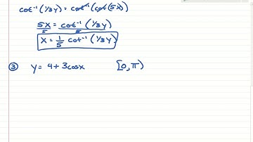 7.7 - Equations Involving Inverse Trigonometric Functions