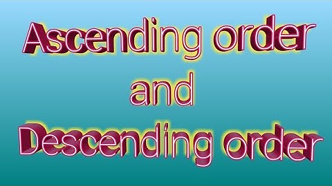 Ascending order and Descending order  |  3 Std Term - I  Maths | Page no: 20.