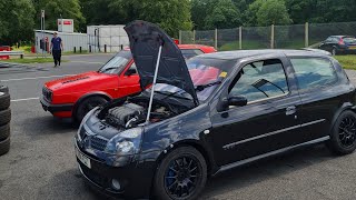 Cadwell Track Day following Clio 182 and ABF Mk2 Golf