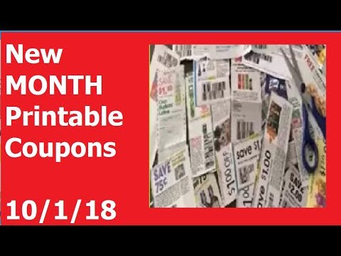 NEW Month Printable Coupons!- 10/1/18