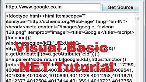 Visual Basic .NET Tutorial 56 - Get Source Code From Website using VB.NET