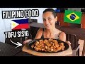 FOREIGNERS COOK FILIPINO FOOD 🇵🇭 TOFU SISIG (VEGETARIAN)