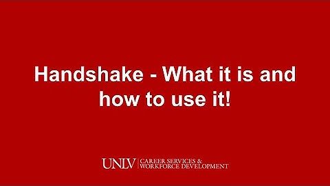 What is Handshake? | UNLV Career Services and Workforce Development