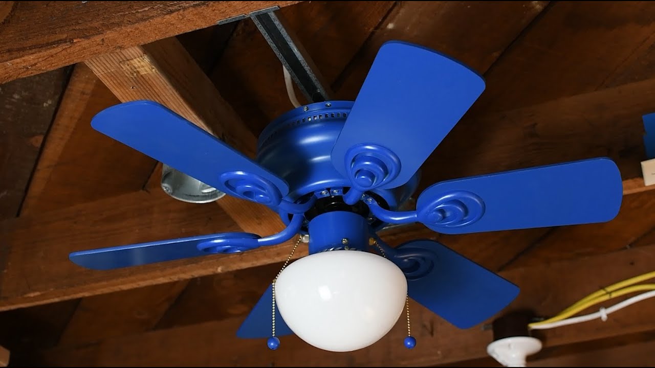 Blue Blades Windsor And Browne Studio Collection Rainbow Hugger Ceiling Fan Youtube