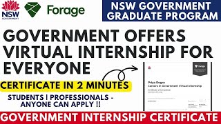 Government Launched a Free Virtual Internship | Free Certificate | Government Graduate Program