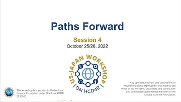 US-Japan HCD4R Workshop Session 4 October 25/26, 2022