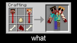 Minecraft wait what meme part 528 (Crafting Mutant Alex and Steve)