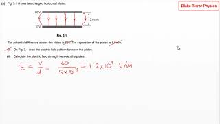 Practice Questions (A-level Physics) - Electric Fields 4