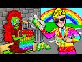 Paper Dolls Dress Up - Zombie Poor vs Rich Family Awkward Dress - Barbie Story & Crafts