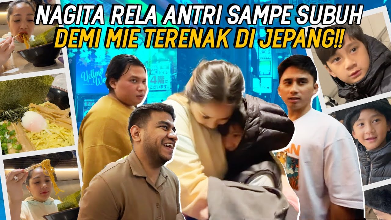 AMPUN!FADIL,KEANU,RAFATHAR SAMPE DUDUK DIPINGGIR JALAN RAYA,DEMI MAKAN MIE KESUKAAN NAGITA DI JEPANG