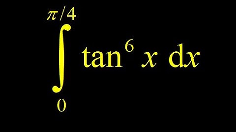 Integrate even power of tangent, definite integral (tan(x))^6 using (tan(x))^2=(sec(x))^2-1.