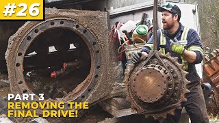 Excavator Final Drive Removal On A Hitachi 150 Excavator