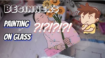 Beginner Glass Painting portrait tutorial || Acrylic paint || First YouTube Video