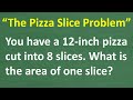 Pizza Slice Math Problem Quiz