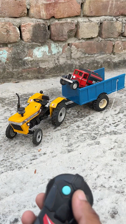 Rc Sonalika yellow Tractor Trolley & metal Tata Trucks Die-cast model Unboxing review #Rc #Tractor