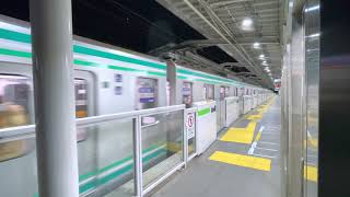 東京メトロ9000系 ＠ 夜の不動前駅