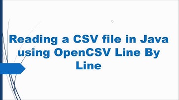 3. Reading a CSV file in Java using OpenCSV Line By Line || Technology Shop