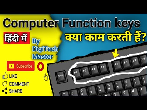 Function keys of computer Keyboard || Use of functions shortcut keys F1 ...