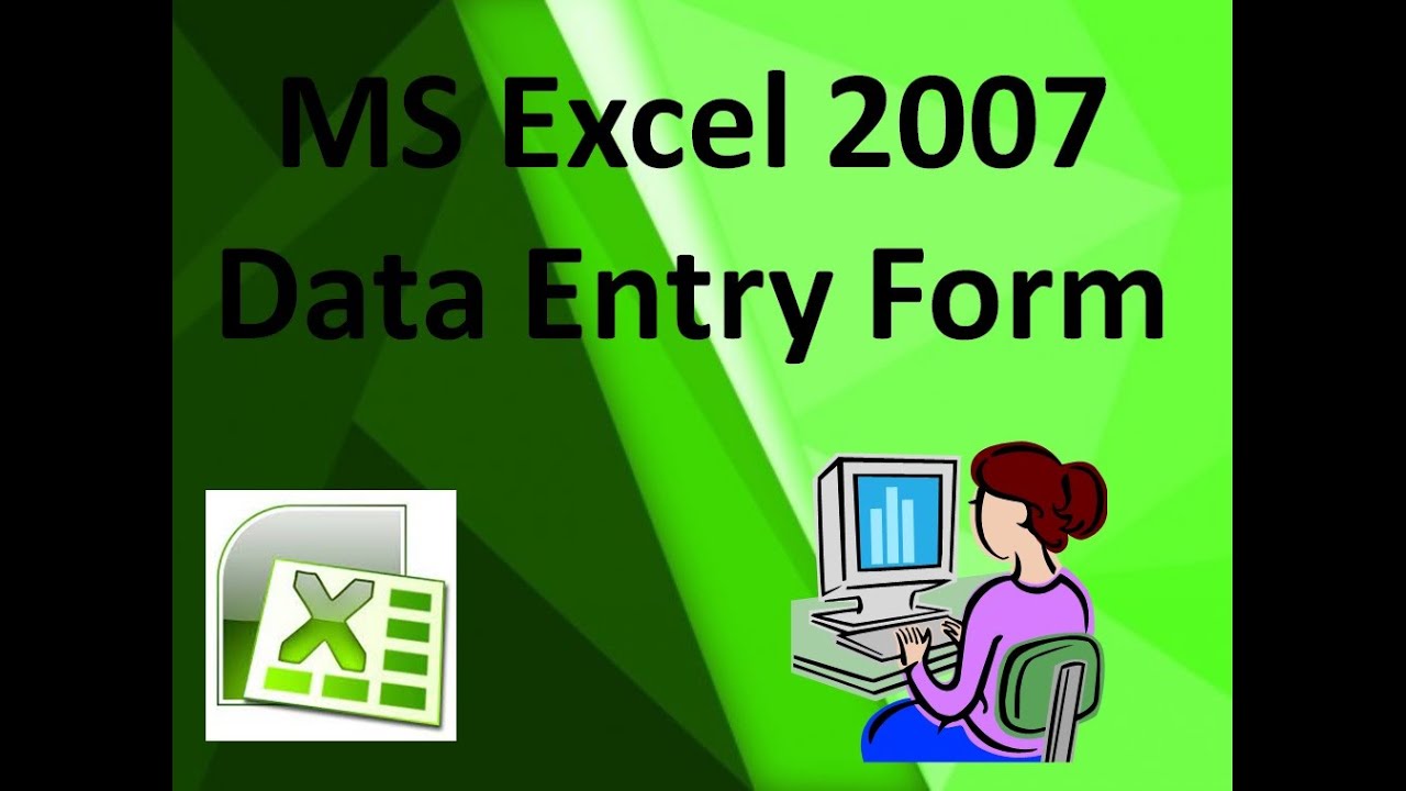 Ms Excel 2007 Data Entry Form In Hindi Youtube