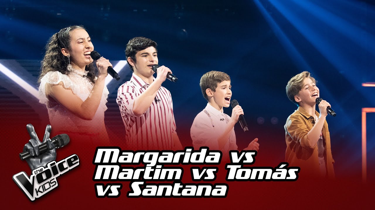 Margarida Castro VS Martim Helena VS Tomás Barateiro VS Santana | Batalha | The Voice Kids