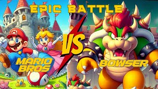 "Epic Battle: Mario & Peach VS Bowser! 🍄👑