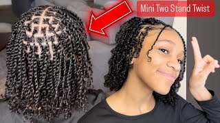 Perfect Twist on NATURAL HAIR | Mini Two Strand Twist STEP BY STEP Tutorial