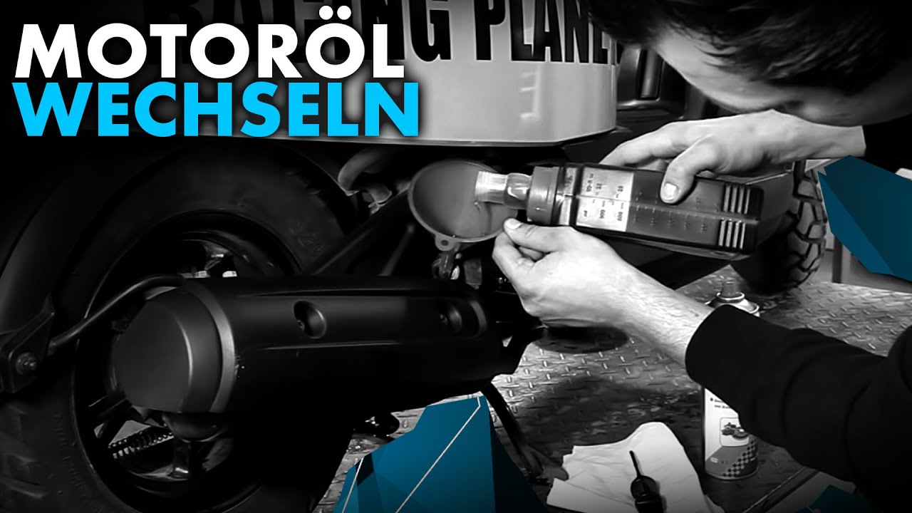 Anleitung: Motorenöl wechseln am Roller/Moped - YouTube