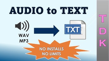 How to convert Audio file to Text - Free & No Limits - Transcribe