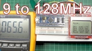 STM32 underclocking, overclocking and impact on power consumption