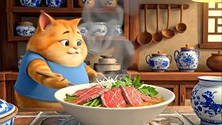 Chubby Cat Chef Cooks Authentic Vietnamese Beef Phở 🍜🇻🇳🐱✨| Snory the Chubby Chef Ep.23