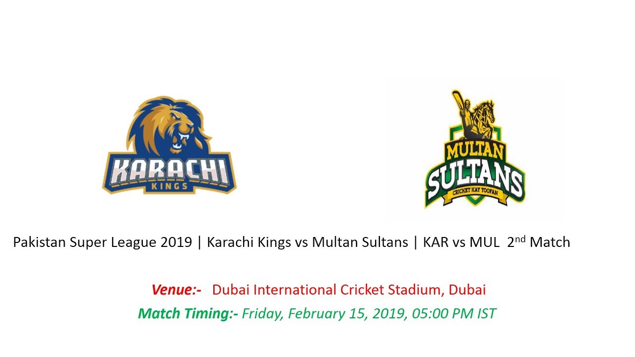 Pakistan Super League 2019 | Karachi Kings vs Multan Sultans | KAR vs MUL | Match Prediction