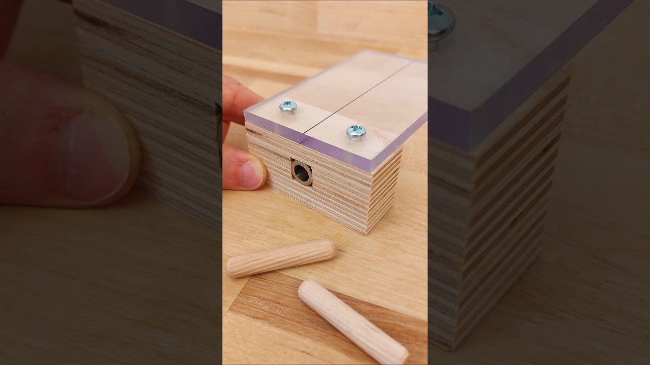This Dowel Jig Should Be ILLEGAL! 😵 #diy #woodworking #shorts