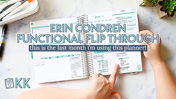 Erin Condren Functional Monthly Planner Flip Through Simple Minimal Planning Spread Inspiration June